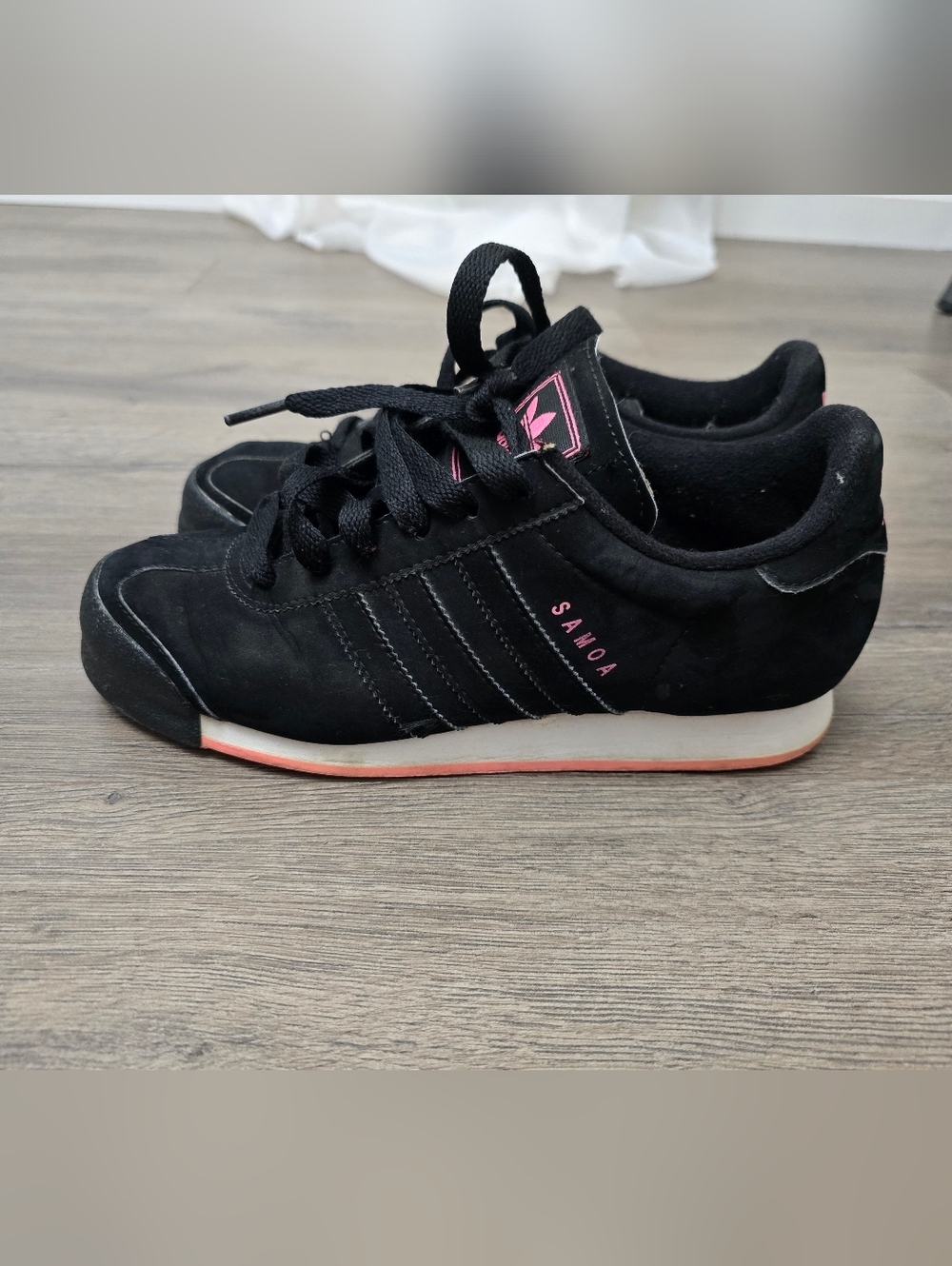 Adidas Somoa Sneakers Black Pink Comfy Streetwear Grunge Funky Punk Size 6.5
